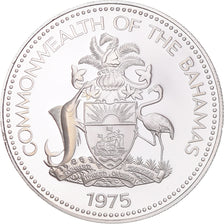 Coin, Bahamas, Elizabeth II, 2 Dollars, 1975, Franklin Mint, U.S.A., Proof