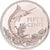 Moeda, Baamas, Elizabeth II, 50 Cents, 1975, Franklin Mint, U.S.A., Proof