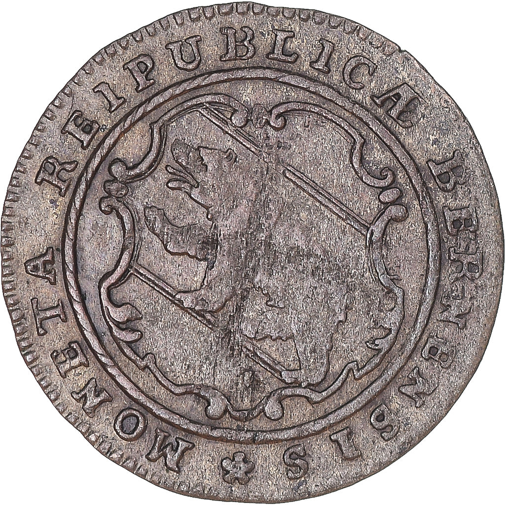 Coin, SWISS CANTONS, BERN, 1/2 Batzen, 1788, Bern, EF(40-45), Billon, KM:91