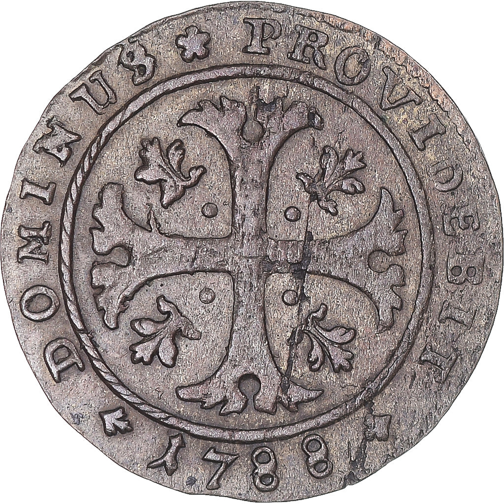 Coin, SWISS CANTONS, BERN, 1/2 Batzen, 1788, Bern, EF(40-45), Billon, KM:91