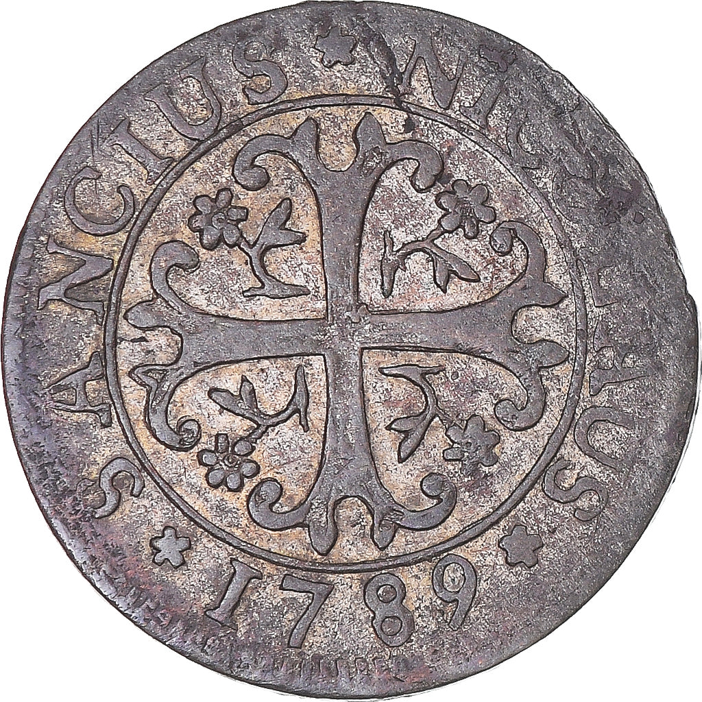 Moneda, CANTONES SUIZOS, FREIBURG, 2 Kreuzer, 1789, Fribourg, BC+, Vellón