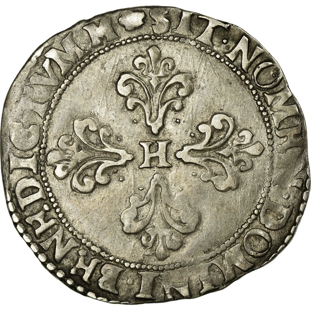 Coin, France, Demi Franc, 1590, Toulouse, EF(40-45), Silver, Sombart:4716