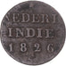 Monnaie, Indes orientales néerlandaises, SUMATRA, ISLAND OF, 1/4 Stuiver, 1826