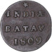 Moneda, INDIAS ORIENTALES HOLANDESAS, 1/2 Duit, 1809, Dordrecht, MBC, Cobre