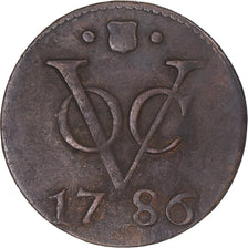 Moneda, INDIAS ORIENTALES HOLANDESAS, Duit, 1786, Utrecht, VOC, BC+, Cobre