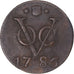 Moneda, INDIAS ORIENTALES HOLANDESAS, Duit, 1786, Utrecht, VOC, BC+, Cobre