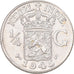 Monnaie, Indes orientales néerlandaises, Wilhelmina I, 1/4 Gulden, 1945, San