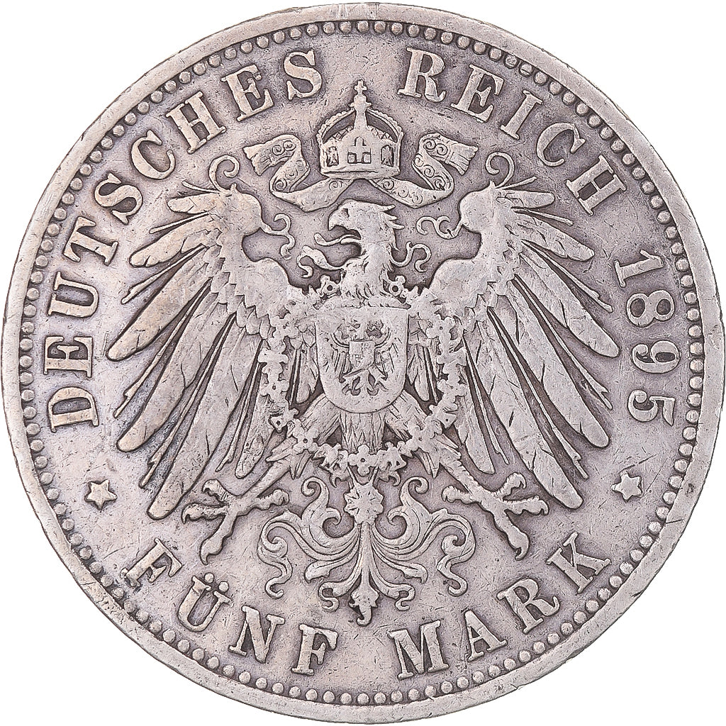 Monnaie, Etats allemands, PRUSSIA, Wilhelm II, 5 Mark, 1895, Berlin, TB+