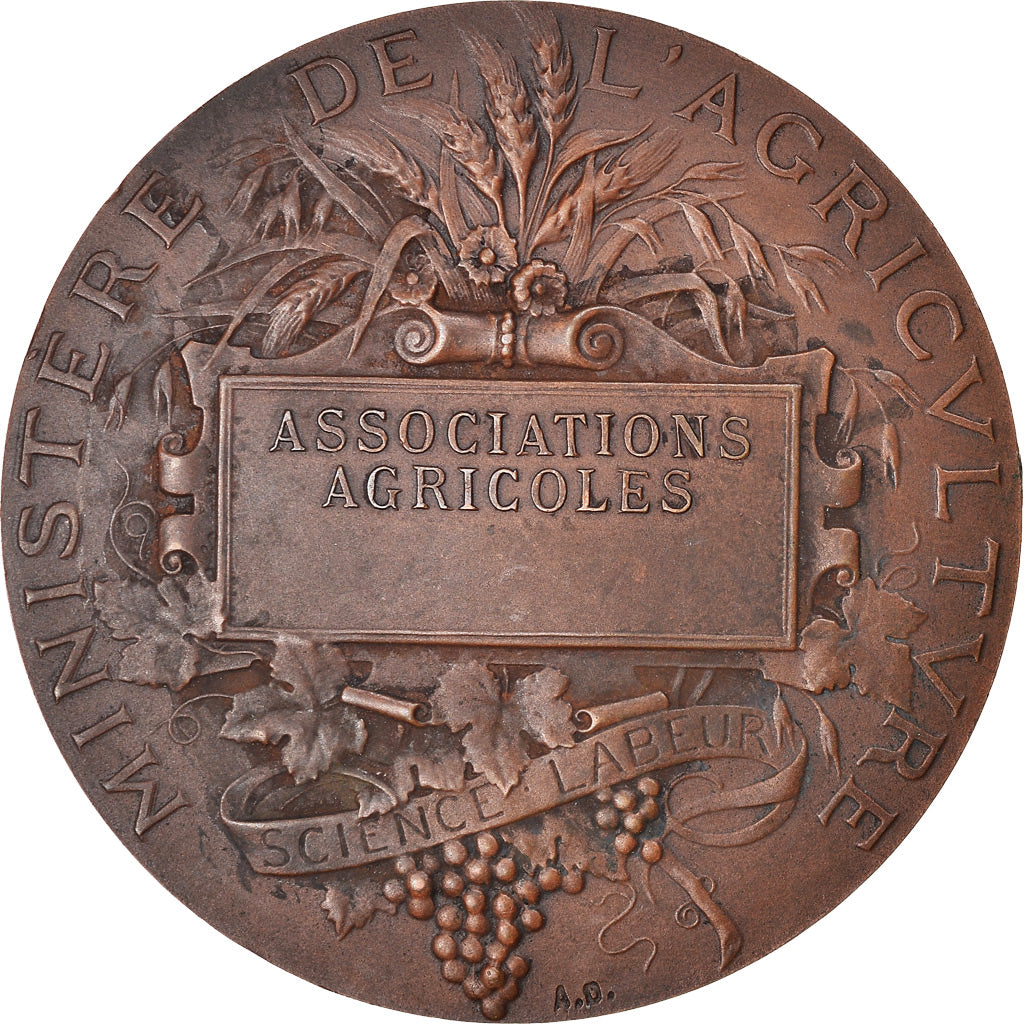 Francia, medaglia, Ministère de l'Agriculture, Associations Agricoles, Alphée