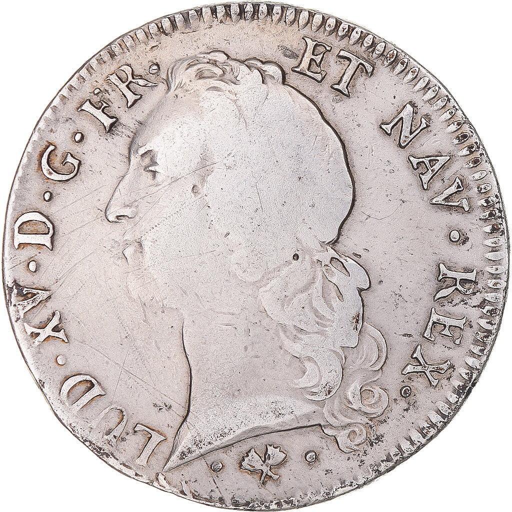 Moneda, Francia, Louis XV, Écu au bandeau, 1761, Bayonne, BC+, Plata