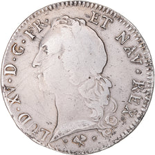 Moneda, Francia, Louis XV, Écu au bandeau, 1761, Bayonne, BC+, Plata