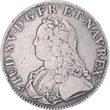 Coin, France, Louis XV, Ecu aux branches d'olivier, 1726, Rouen, VF(30-35)