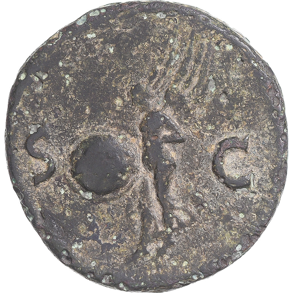 Coin, Nero, As, 62-68, Rome, VF(30-35), Bronze, RIC:351