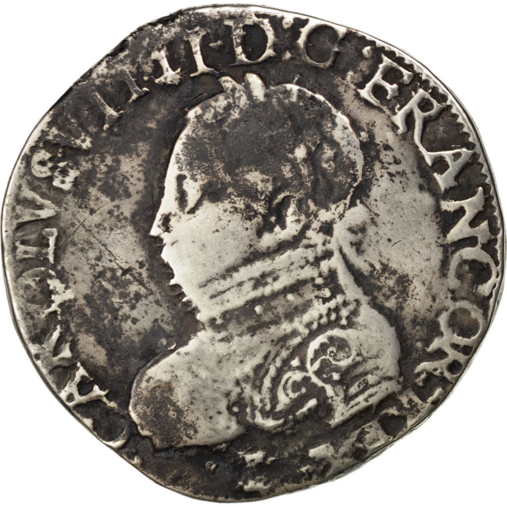 FRANCE, Teston, 1569, La Rochelle, VF(20-25), Silver, Sombart #4602, 9.24