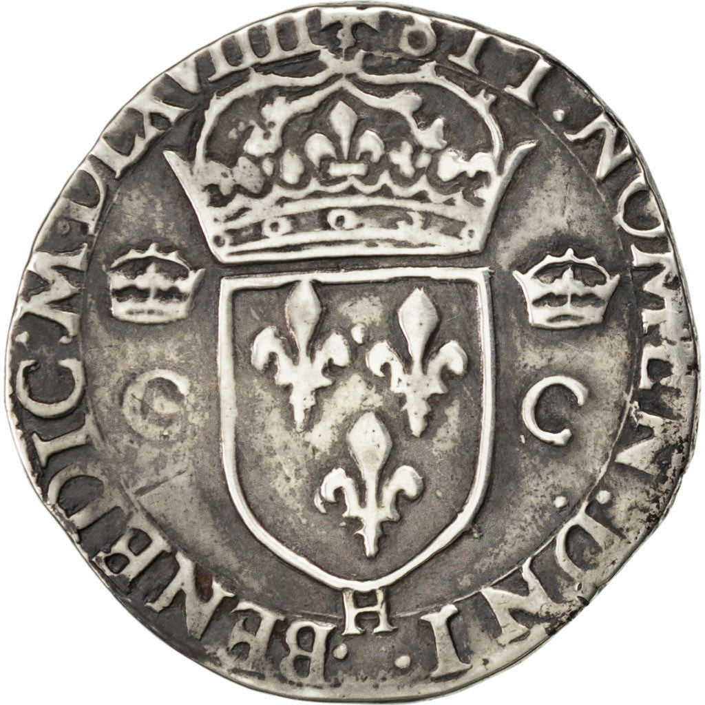 FRANCE, Teston, 1569, La Rochelle, VF(20-25), Silver, Sombart #4602, 9.24