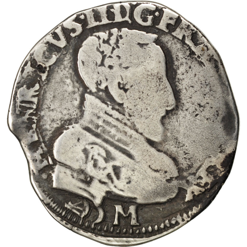 FRANCE, Teston, 1559, Bordeaux, VF(20-25), Silver, Sombart #4566, 9.35