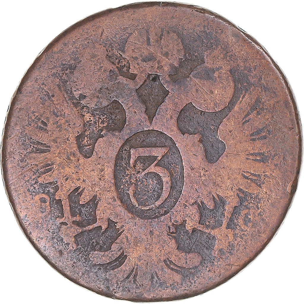 Moneta, Austria, Franz II, 3 Kreuzer, 1800, B+, Rame