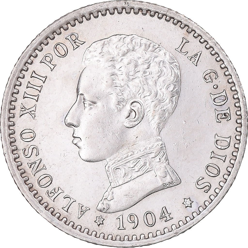 Monnaie, Espagne, Alfonso XIII, 50 Centimos, 1904, Madrid, SUP, Argent, KM:723