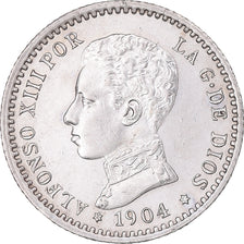 Monnaie, Espagne, Alfonso XIII, 50 Centimos, 1904, Madrid, SUP, Argent, KM:723