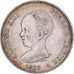 Moneda, España, Alfonso XIII, 2 Pesetas, 1892, Madrid, MBC+, Plata, KM:692