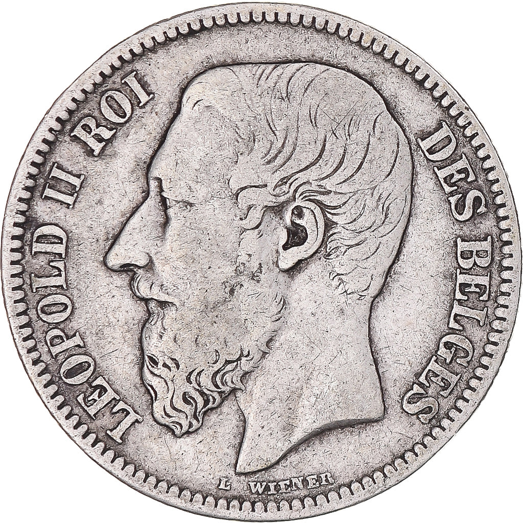 Coin, Belgium, Leopold II, 2 Francs, 1866, Brussels, VF(30-35), Silver, KM:30.1