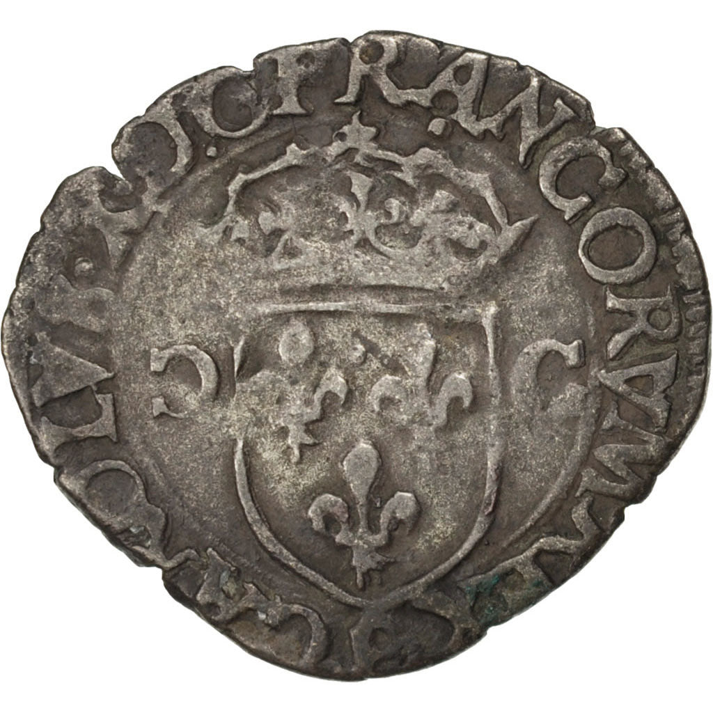 FRANCE, Douzain, 1593, Dijon, VF(30-35), Billon, Sombart #4412, 2.46