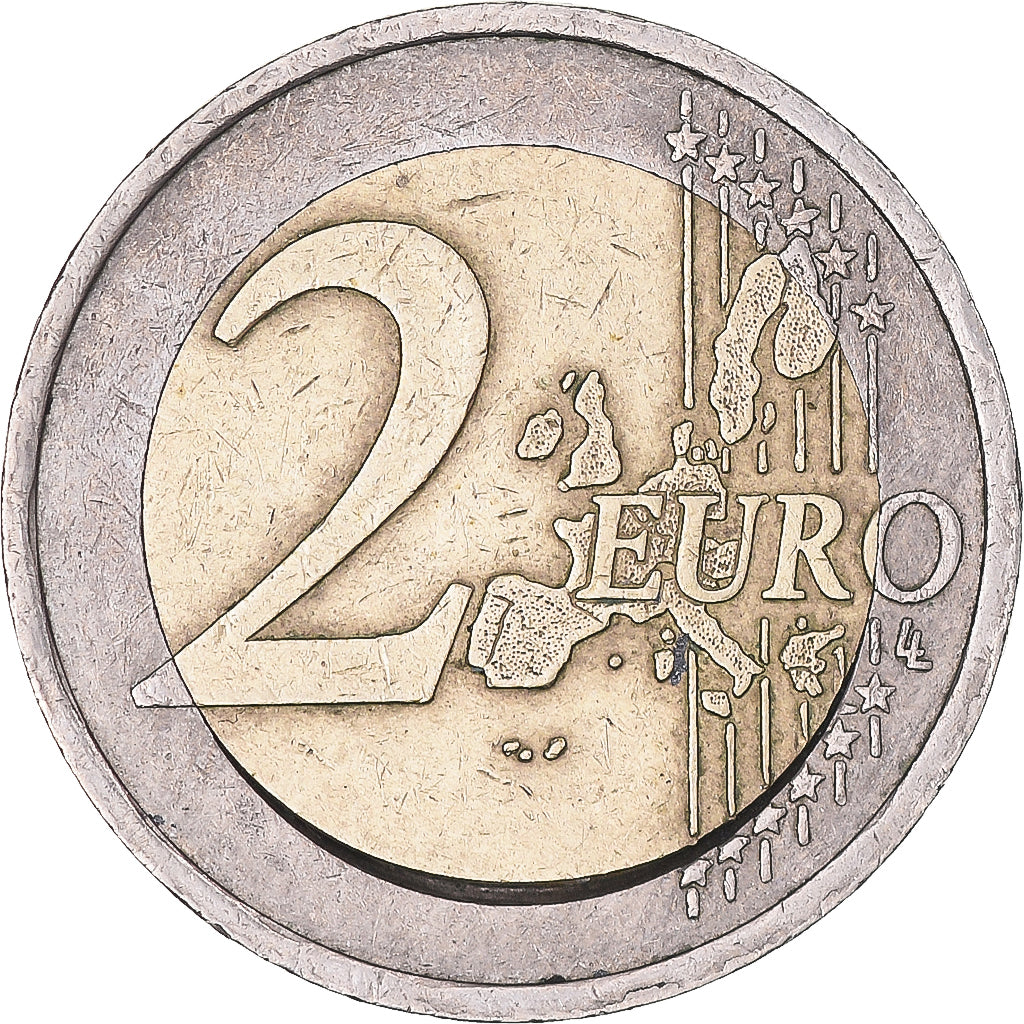 France, 2 Euro, 2002, Paris, Fautée, TTB, Bimétallique, KM:1289