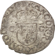 Moneta, Francja, Douzain, 1593, Riom, EF(40-45), Bilon, Sombart:4414