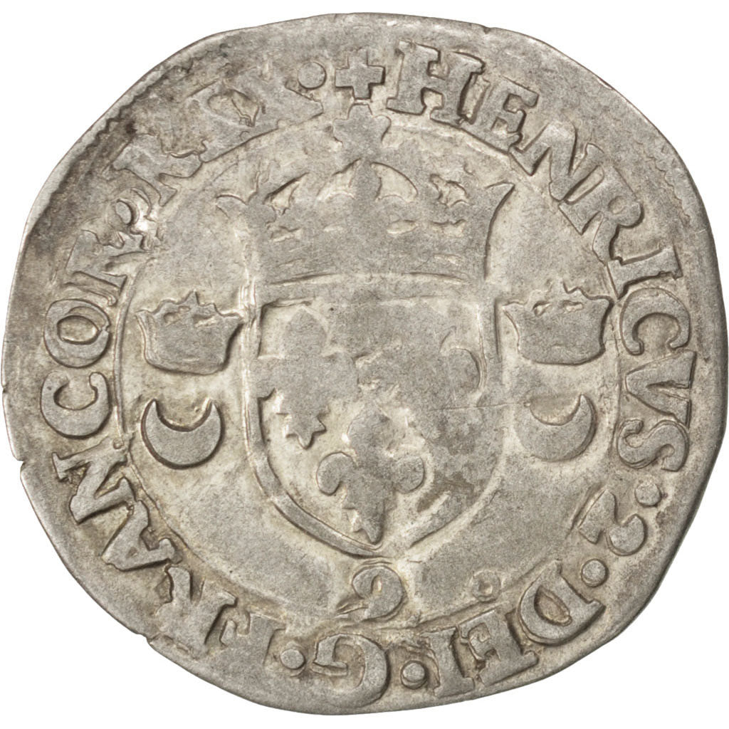 Coin, France, Douzain, 1551, Rennes, VF(30-35), Billon, Sombart:4380