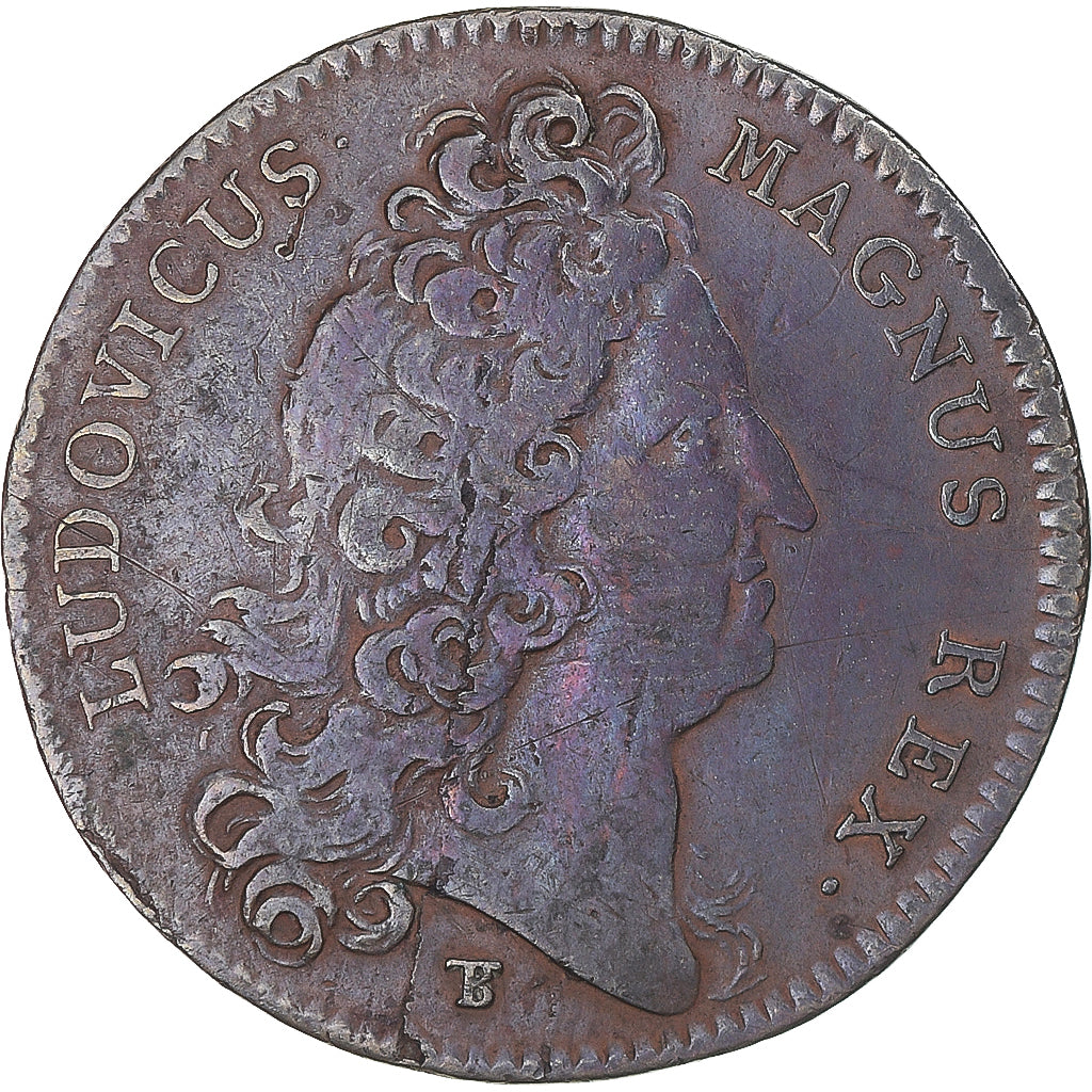 Francia, ficha, Administration des Bâtiments du Roi, Louis XIV, 1713, MB+