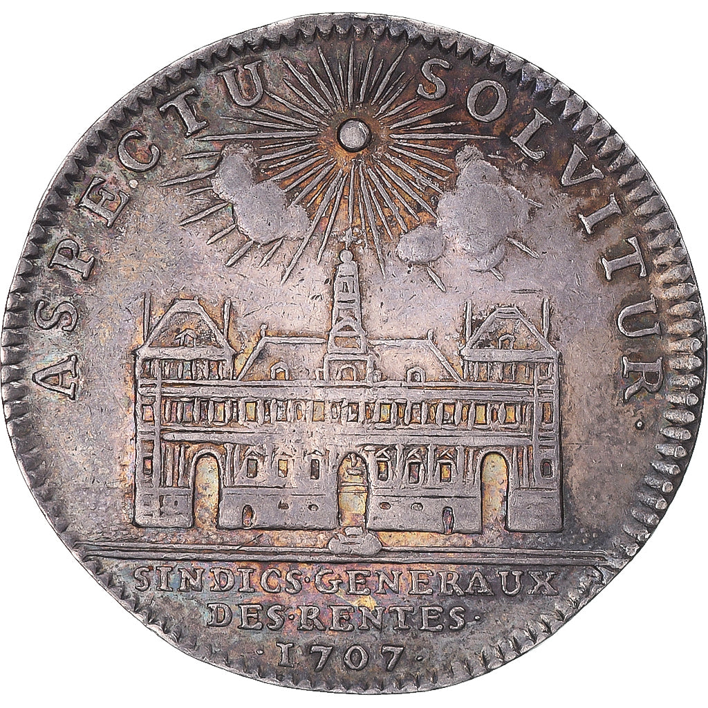 França, Token, Luís XIV, Paris, Syndics Généraux des Rentes, 1707