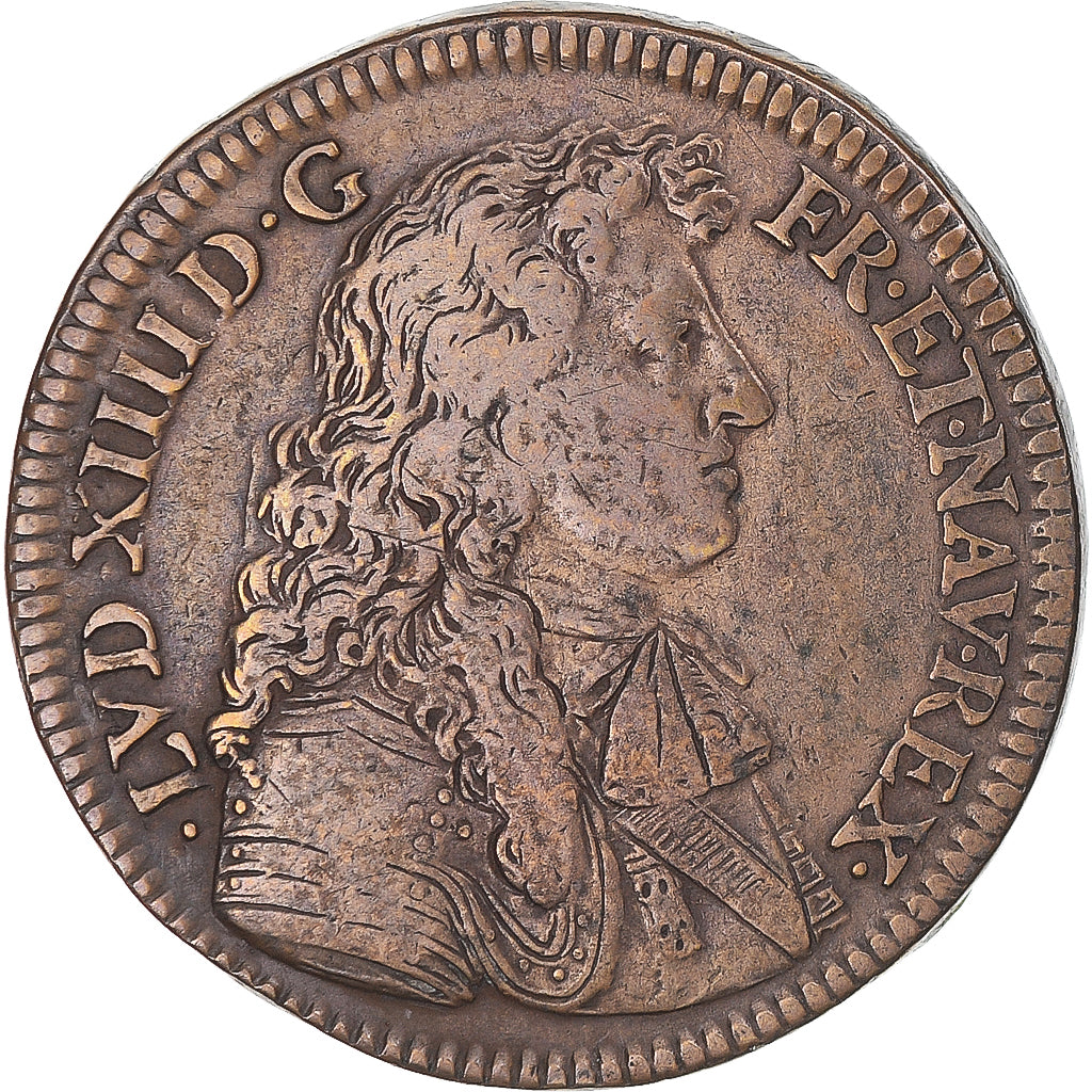 France, Token, Administration des Bâtiments du Roi, Louis XIV, 1668, VF(30-35)
