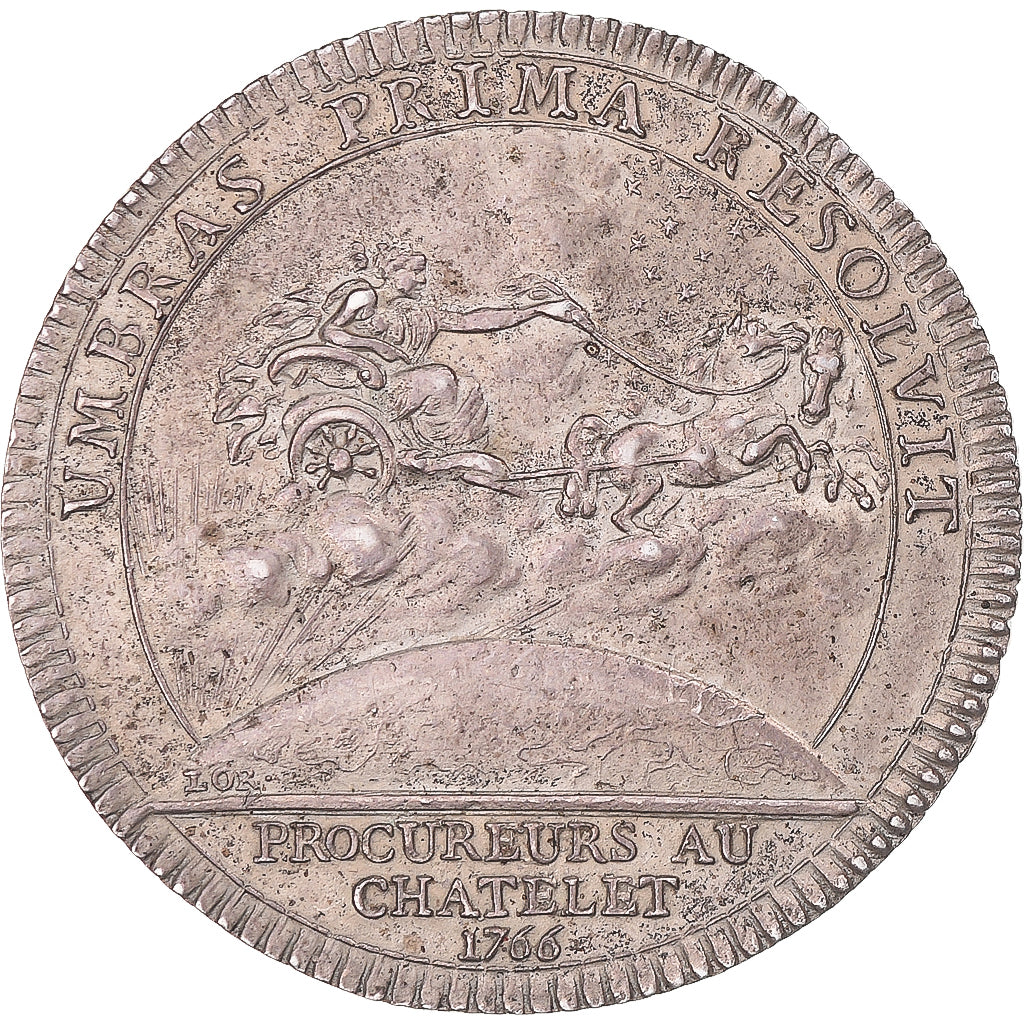 France, Token, Louis XVI, Procureurs au Châtelet, 1766, AU(50-53), Silver