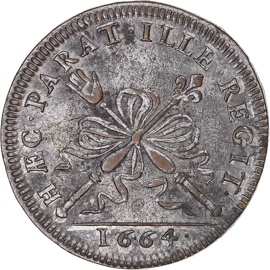 France, Token, Les procureurs du Châtelet, 1664, AU(50-53), Silvered copper