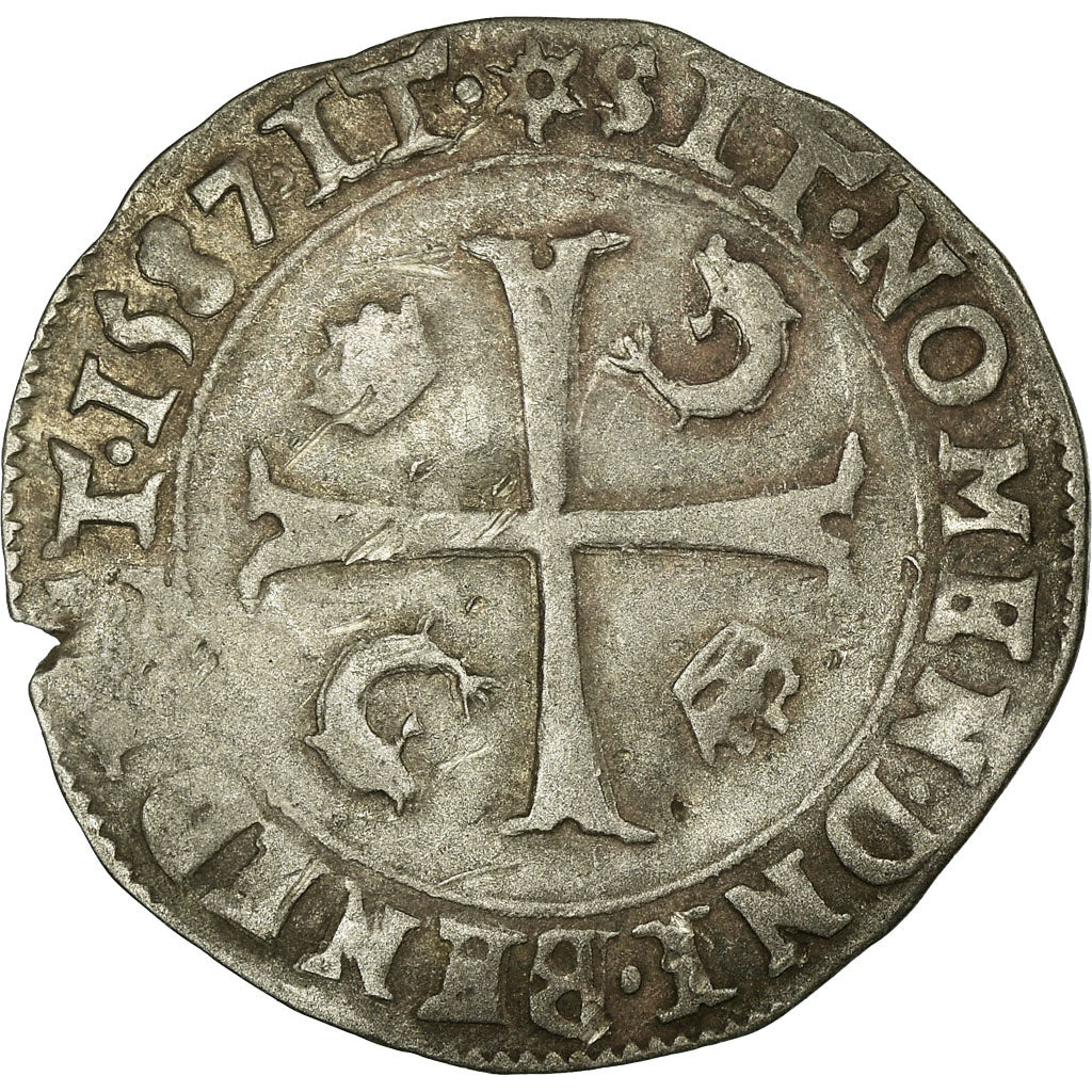 Coin, France, Douzain, 1587, Grenoble, EF(40-45), Billon, Sombart:4408
