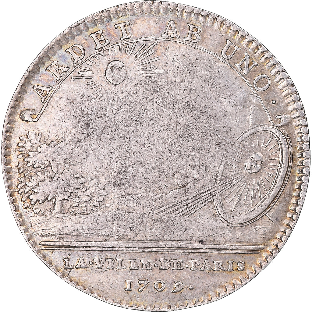 France, Token, Prévôt de Paris, Jérôme Bignon, 1709, EF(40-45), Silver