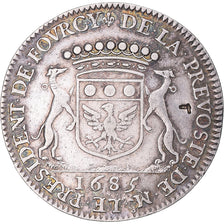 France, Token, Prévôt de Paris, Henri de Fourcy, 1685, EF(40-45), Silver