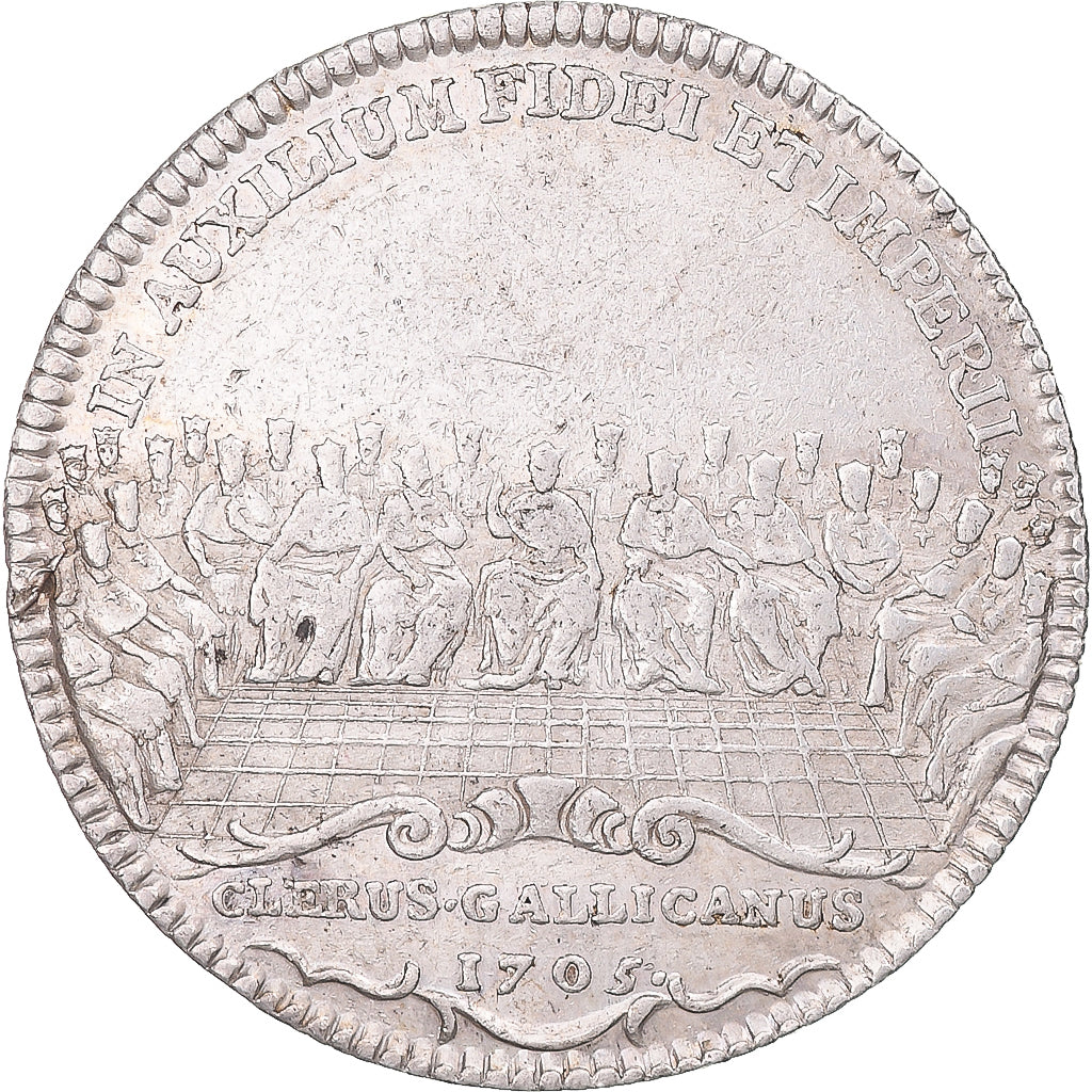 France, Token, Assemblée du clergé, 1705, EF(40-45), Silver, Feuardent:3949