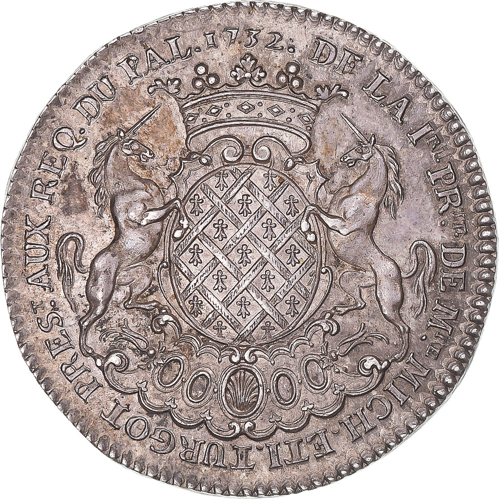 France, Jeton, Prévôt de Paris, Michel-Étienne Turgot, 1732, SUP, Argent