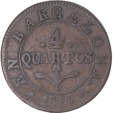 Coin, Spain, BARCELONA, Joseph (Jose) Napolean, 4 Quartos, 1814, Barcelona