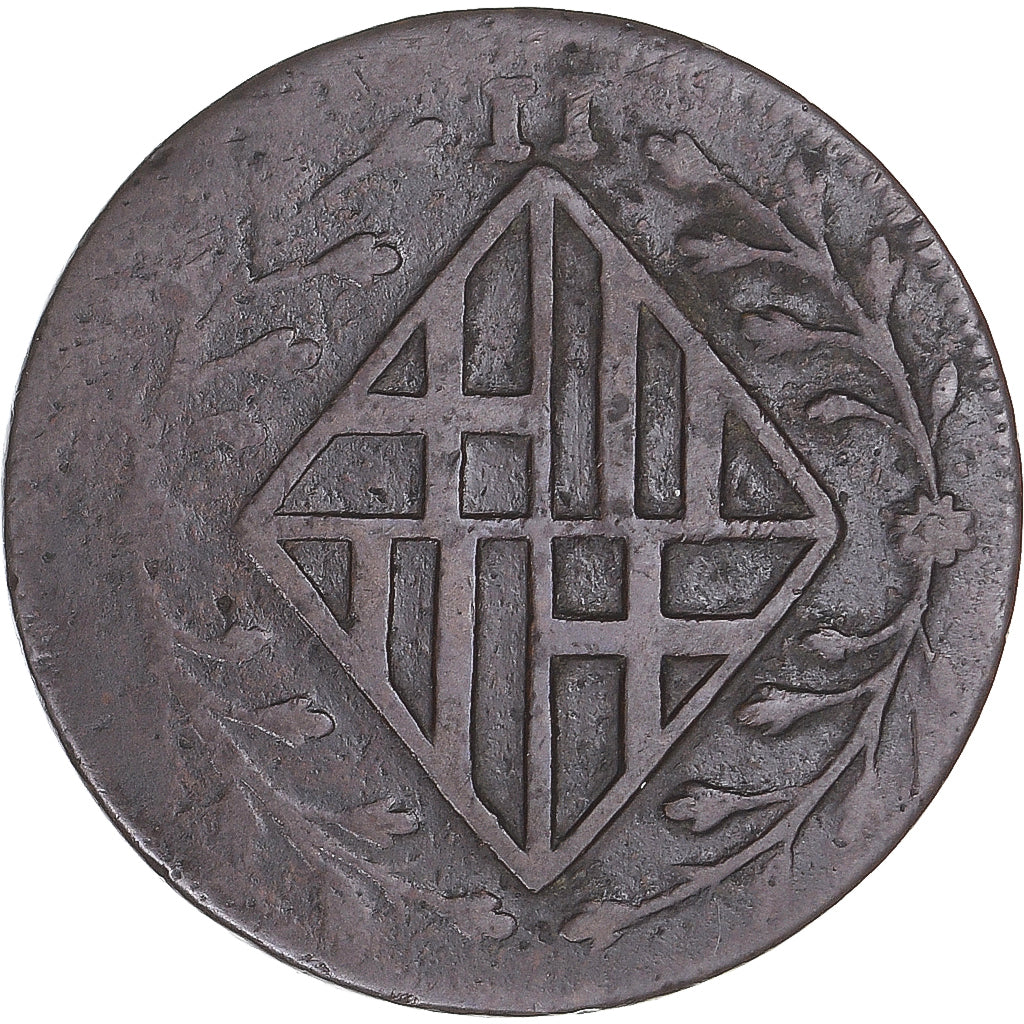 Monnaie, Espagne, BARCELONA, Joseph (Jose) Napolean, 2 Quartos, 1808, Barcelona