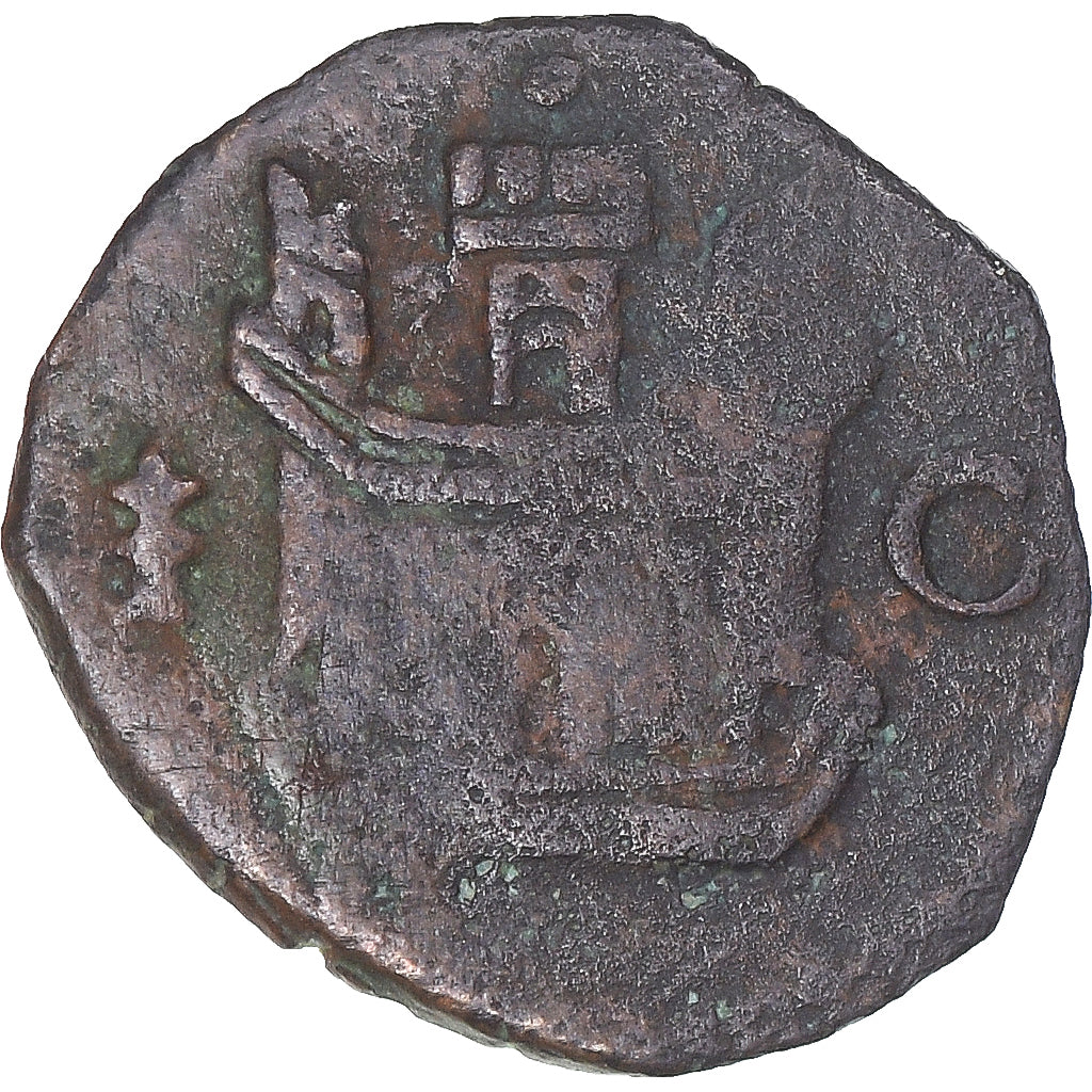 Coin, Spain, Philip II, Blanca, 1568-1576, Cuenca, VF(30-35), Copper