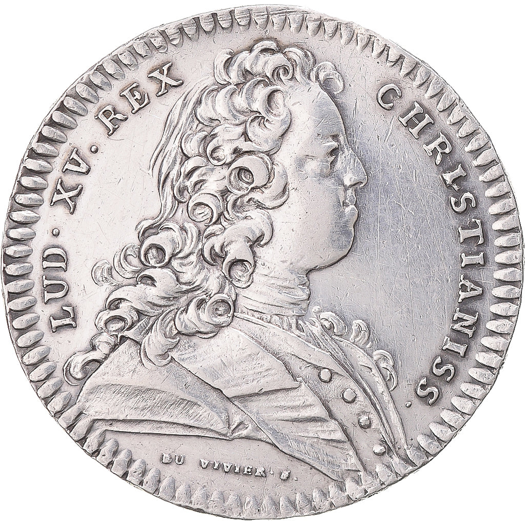 France, Token, Louis XV, Chambre de Commerce de Rouen, 1721, EF(40-45), Silver