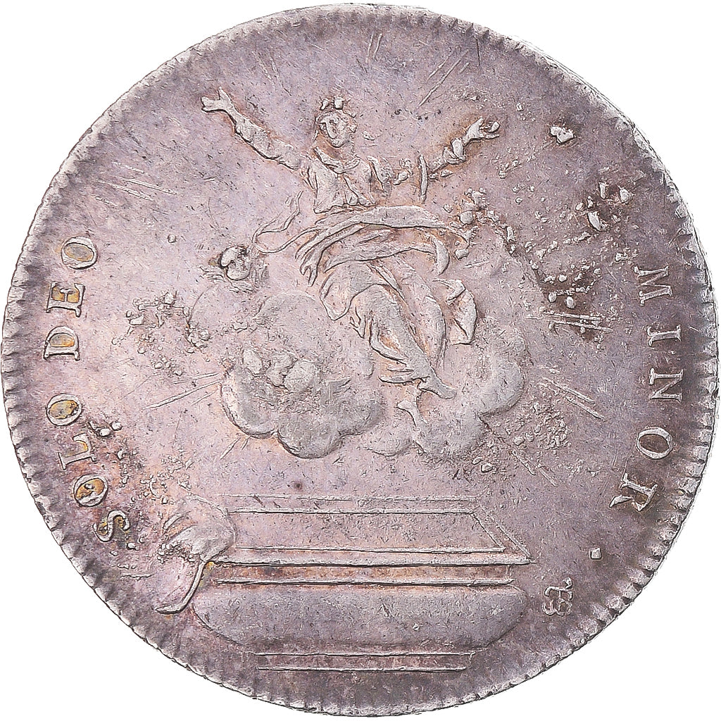 France, Token, Notre-Dame de Rouen, 1712, EF(40-45), Silver, Feuardent:6261