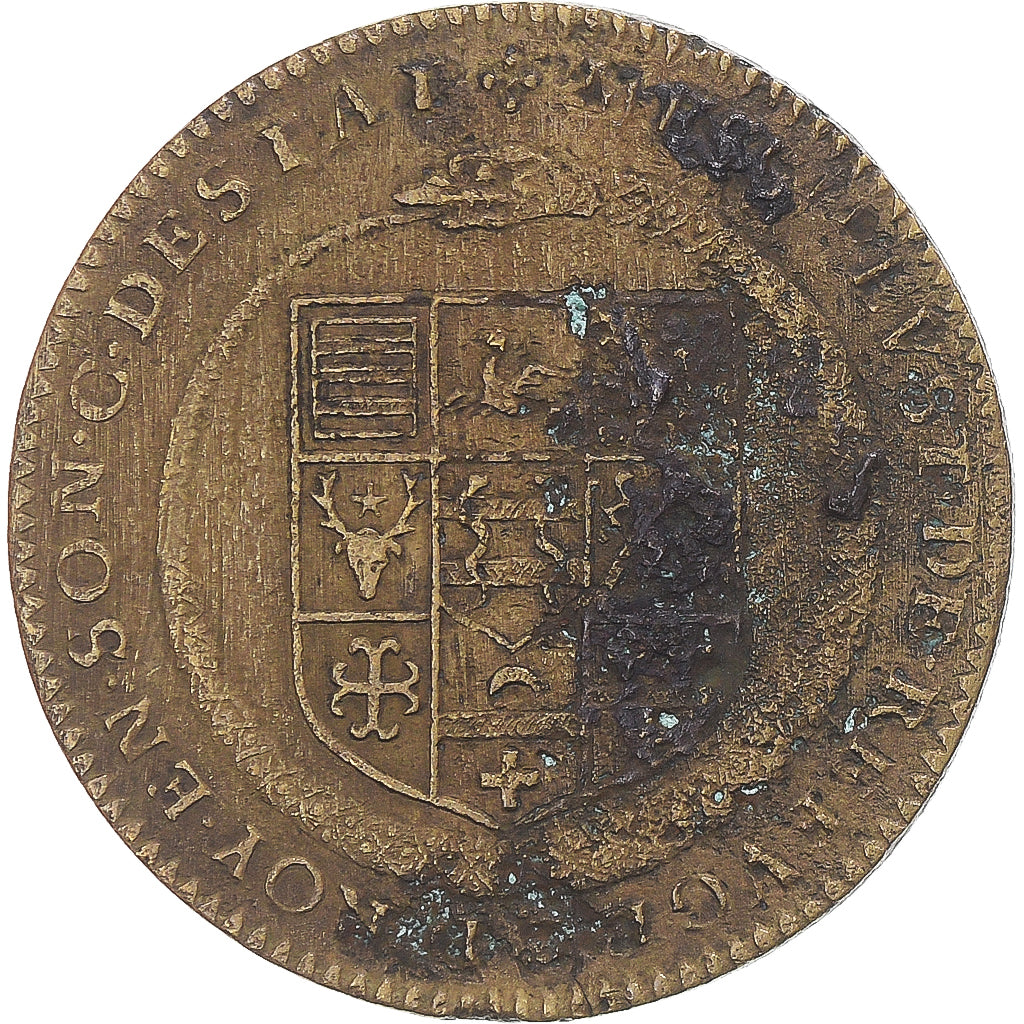France, Token, Île-de-France, Eustache de Refuge, 1605, VF(30-35), Brass