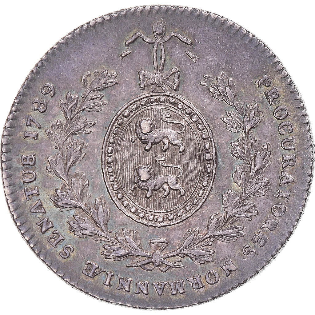 France, Token, Normandie, Procureurs du Parlement, 1789, AU(50-53), Silver