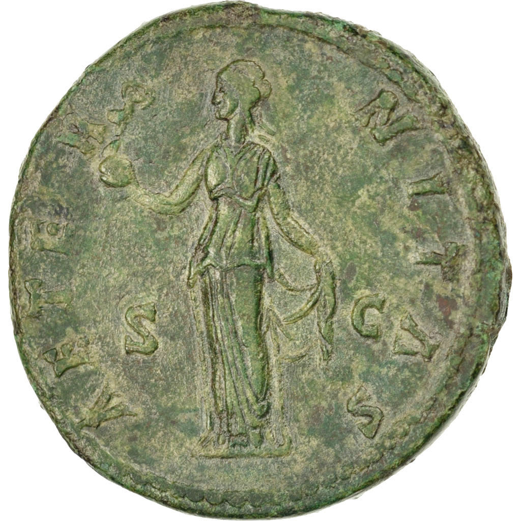Coin, Faustina I, Sestertius, Roma, AU(50-53), Bronze, RIC:1105