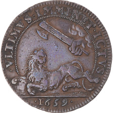 France, Token, Prise provisoire de Dunkerque, 1659, EF(40-45), Copper