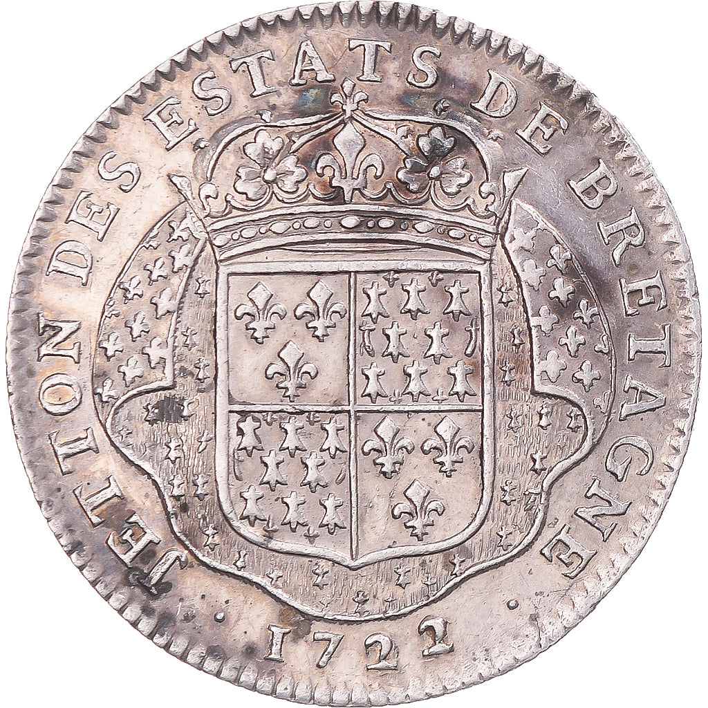 Frankreich, betaalpenning, Louis XV, États de Bretagne, Nantes, 1722, VZ