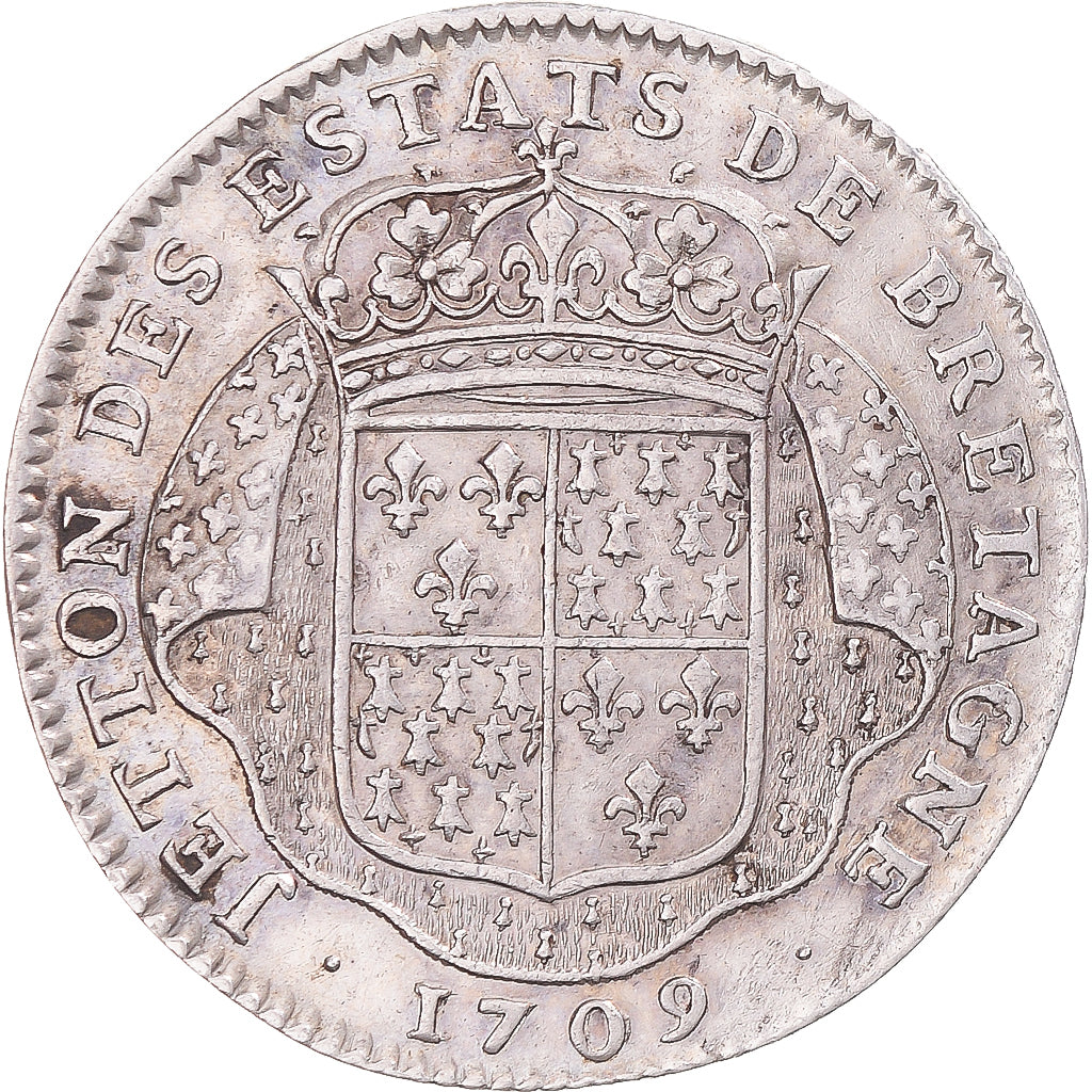 France, Token, Louis XIV, États de Bretagne, Saint-Brieuc, 1709, EF(40-45)
